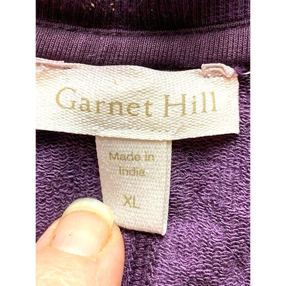 Garnet Hill Shirt Womens Extra Large Purple Ombre Organic Oversized Spandex Lady - Picture 2 of 8